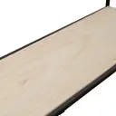 Interiors by Premier Wall Décor Brixton Rectangle Wood Shelves Black/Natural 2pcs image 2