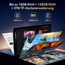 TABWEE T80 Tablet 10" Android 16, 18 GB (6+12) RAM + 128 GB ROM (2 TB TF), 6000 mAh, Tablet mit Tastatur, 5 MP + 2 MP, Gemini AI 3.1 Pro, 5G, WLAN, GPS, Face ID image 2