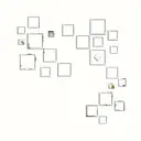 24pcs PVC mirror-finish hollowed-out rectangular acrylic stickers, self-adhesive, waterproof, removable.silver image 0