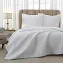 Meeallhome advanced quilting Bedspread 220*200cm/50*75cm*2 White image 2