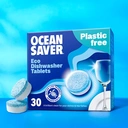 OceanSaver Eco-Friendly Dishwasher Tablets - Pack of 30 | Non-Toxic & Plastic-Free Dish Washing Tablets for Sustainable Cleaning | All in One Plant-Based Dishwasher Salt & Rinse Aid for Tough Stains image 1