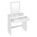 Ochama x SONGMICS Vanity Makeup Table, Dressing Table with Lighted Mirror, 3 Colours, Modern, White image 0