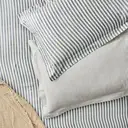 Yard Fitted Sheet Hebden Narrow Stripe 100% Cotton Navy Super King image 2