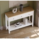 Vida Designs Console Table Arlington 3 Drawers White/Oak Effect image 3