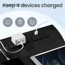 Ochama x SONGMICS Set of 2 Nightstands with Charging Station, Bedside Tables, Side End Tables with 3 Drawers, for Bedroom, Black image 3