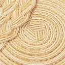 Polyester outer layer with two layers of three-strand placemats Khaki，Round 38cm Placemats Set of 6 Braided Woven Placemats Washbale Table Placemats Round Heat Resistant Table Mats for Kitchen Dining Table Home Restaurant image 5