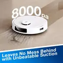 ECOVACS DEEBOT N20 Robot Vacuum Cleaner with Mop - White, 8,000Pa, Anti-Tangle Technology, 300 Mins Runtime, 20mm Threshold Climbing, TrueMapping, Intelligent Path Planning image 1