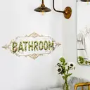 Décorations végétales  
Autocollants pour porte de salle de bain  
Stickers de décoration intérieure  
Rose image 4