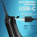 Sunluxy F5 Hydropulseur dentaire sans fil portable - Noir image 6