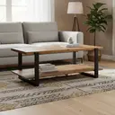 Coffee Table Pembroke Rectangle Pine Natural/Black image 4