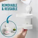 TAILI Double Layer Soap Dish Suction Cup Soap Holder, Strong Sponge Holder for Shower, Bathroom, Tub and Kitchen Sink, Drill-Free, Removable image 5