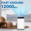AUX Inverter 3-in-1 12000 BTU Mobile Air Conditioner,Up to 30% Energy Saving, Wi-Fi & Remote Control, Quiet for Bedroom, 4 Modes, R290 Refrigerant, Class A  Energy image 4