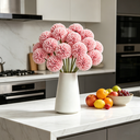 Yuejia 6PCS 11.4in/29cmArtificial Chrysanthemum Bouquet of Flowers,Artificial Silk Flower, Decor for Wedding, Party Decorate, Home Room Ornament, Simulation Plants(pink) image 4