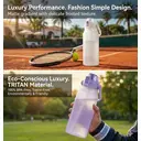 Authorized EASTMAN TRITAN Material 2L Water Bottle with Straw and Handle, BPA-Free Leakproof Large Capacity Sports Bottle with Sling for Gym, Work and Outdoor Use White image 7