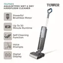 Tower Aquajet Pro Cordless Wet and Dry Hardfloor Cleaner, One Touch Controls, 650ml Clean Tank, 550ml Dirty Tank, 22.2V - Titanium, T547003 image 1