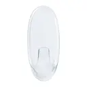 3M Command Medium Clear Hooks with Clear Strips 17091CLR, 2 Hooks, 4 Medium Strips image 1