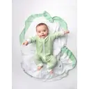 Mama Bamboo Babygrow 12-18 Months Green Bamboo Print image 2