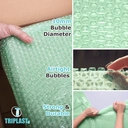 Triplast Bubble Wrap Biodegradable 300mm x 10m Green 1 Roll image 3