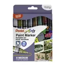 Pentel Medium Paint Marker Metallic Colours Pack of 8 image 1