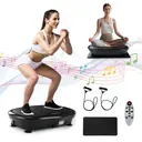 Smart Vibration Fitness Plate with 120-Speed Settings & 200W Motor - Full-Body Home Gym System w/LCD Touchscreen, Remote Control, Music Speaker, Resistance Bands & Yoga Mat - Quiet Vibration for, Toning for  all image 0