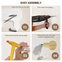 KAPANOU dual Coat Rack With Hooks 2 Pack 6 Hooks， Heavy Duty Metal Wall Hooks with Wooden Rustic Hanger for Towels， Hats， Backpack， Home Decor Hooks for Door， Bathroom， Bedroom， Entryway (Wood Brown / White), New Year Sale , Top gift picks image 4