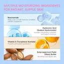 Quiyum Coffret de soins Sakura au collagène - Nettoyant 50 g, lotion tonique 120 ml, sérum 30 ml, crème contour des yeux 20 g, crème visage 50 g, stickers pour ongles, serviette, trousse à maquillage, étui à maquillage, outil de massage, éponge pour le visage et fleur de douche image 7