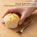 Papier Jetables - Caissettes à muffins standard en papier antiadhésives, avec film antiadhésif, nettoyage facile, 1.26" x 1.02", lot de 500 image 1