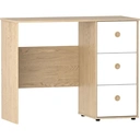 Junior Vida Desk Neptune 3 Drawer White/Oak Effect image 2