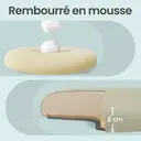 Ochama x SONGMICS Chaise de bureau pivotante en maille ergonomique avec soutien lombaire rembourré et accoudoirs rabattables, blanc image 7