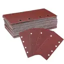 WORKPRO Sanding Sheet Set 100 Pieces Sandpaper Velcro Grit 40/60/80/120, 8 Holes, Accessories for Multi Sander, Orbital Sander, for Wood, Metal and Paint image 0