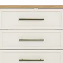 Galano Cleverton 4 Drawer Chest – Stylish Storage Cabinet & Clothes Organiser – Tall Dresser Unit for Bedroom, Hallway or Entryway (Ivory/Oak) image 4