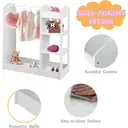 COSTWAY Kids Dress up Storage with Mirror-White image 5