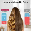 CONFU high-speed hair dryer 8926 black, 19,000 rpm, long-lasting, 2300W power, 1 air nozzle image 4