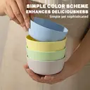Simple Design Small Dinner Bowl & Plate 4-Piece Set, Plastic, Compact & Portable image 2