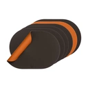 BJÖRN Set de dessous d’assiette réversibles ovales - lot de 6 - cuir recyclé - orange et chocolat image 0