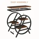 Tribesigns Coffee Side Tables, 3-Tier End Table for Living Room, Wood Sofa Side Table with Storage, Industrial Nightstand and Bedside Table with Geometric Metal Frame for Bedroom, Rustic Brown image 6