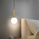 Homary Decorica Modern LED Globe White and Gold Single Pendant Light image 1