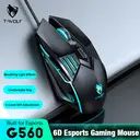Rexsun Wired Gaming Mouse – 6D Buttons, 4-Color Breathing LED, Adjustable DPI 1200–3600, Ergonomic Design, USB Connection, Compatible with Windows & Mac, Black, G560 image 1