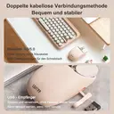 Lofree Wavy Chips Bluetooth-Maus – dual-mode-Verbindung (Bluetooth / 2,4 GHz), 5-stufig einstellbare DPI, 800 mAh Akku, milchtee, EP115 image 3