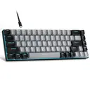 MageGee MK-Box mechanische Gaming-Tastatur im 60%-Format, kabelgebunden, US-QWERTY-Layout, LED-Hintergrundbeleuchtung, kompakte Mini-Tastatur mit 68 Tasten, Tastenschalter in Blau, für Windows, Laptop, PC und Mac – Grau/Schwarz image 1