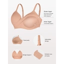 Feelingirl Wireless Small Boobs Push-Up Seamless Comfort Full Coverage Multiple Styles Bra for Women L Skin, Couple Gift Perfect Gift image 4