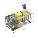 Maxcook MCZW6716 Organisateur pour évier en acier inoxydable 304 - 21,5 × 10,3 × 9 cm   image 4