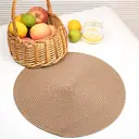 PP Round Placemat
BL light coffee，Round Braided Placemats 36.5cm Round Table Mats for Dining Tables, Natural pp Woven Heat Resistant Placemats, Set of 6 image 1