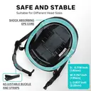 DKONI HS-158 Casque de vélo adulte rechargeable USB avec éclairage avant et arrière Pour hommes et femmes Blanc S 48-55 cm image 6