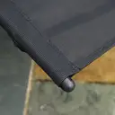 Outsunny Chaise longue à bascule rocking chair ergonomique avec tétière accoudoirs métal galvanisé textilène dim. 63l x 160P x 88H cm noir image 7