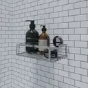 Croydex Stick 'n' Lock Shower Caddy - Chrome image 0