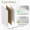 WLIVE Bedside Table, 2 Fabric Drawers Cabinet & Metal Frame, with Easy Pull Handle, Wood Top and Sturdy Steel Frame for Bedroom, Living Room (White) image 3