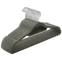 Velvet Hanger, 42.7x22x0.6cm, Silver and Grey, Set of 20 image 0