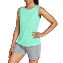 WILLIT Women's Workout Tank Tops Sleeveless Running Yoga Tops Quick Dry Active Shirts Gym Exercise Loose Fit Aqua M image 0