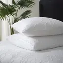 MEEALLHOME Parure de lit tuftée blanc - 1 housse 155 x 220 cm et 2 taies 80 x 80 cm image 5